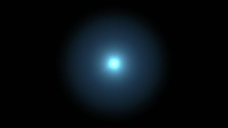 el destello realista de la lente de luz sobre un fondo negro.