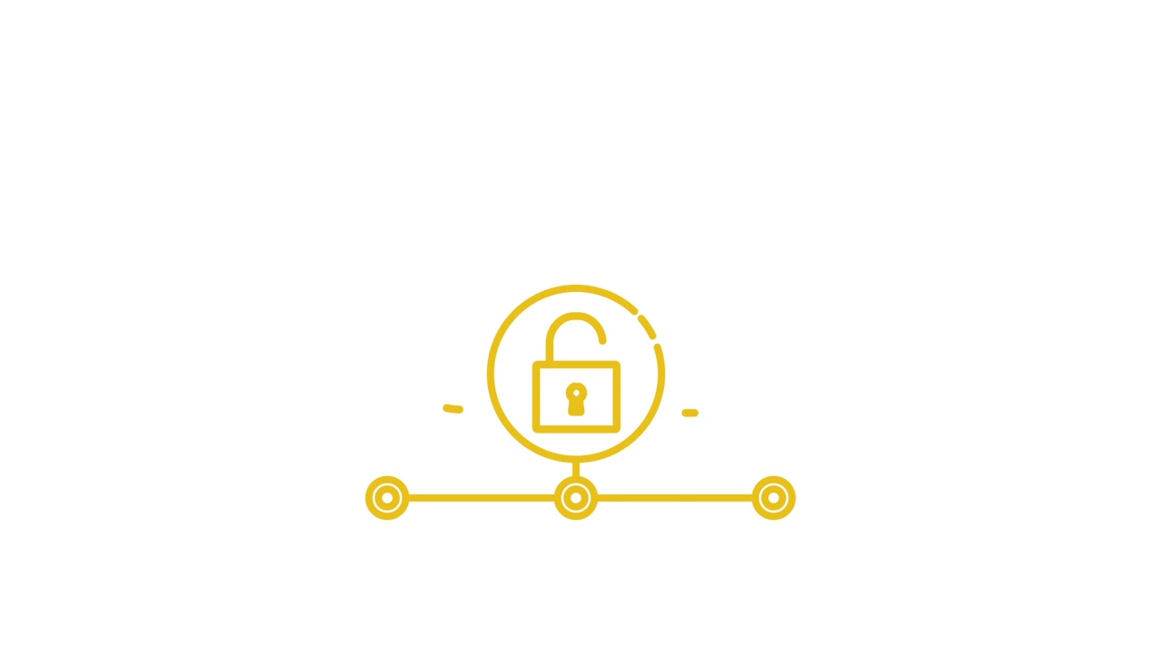 Animated Cloud Security Icon with Network Connections