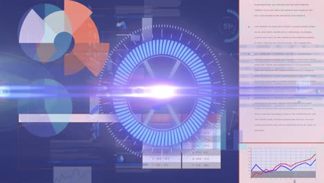 Animación-De-Luz-Sobre-Radar-En-Gráficos-Y-Datos-Científicos.