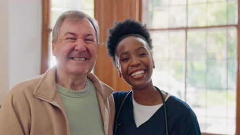 Face,-hug-and-senior-man-with-nurse