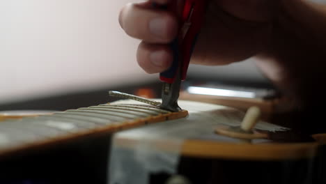 guitar repair in progress