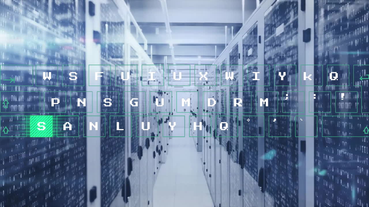 Animation of data processing over computer servers