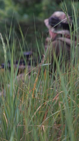 soldier in grass