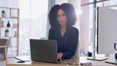 Technology,-businesswoman-typing-on-laptop