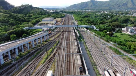 hong kong pat heung mtr maintenance centre, aerial view