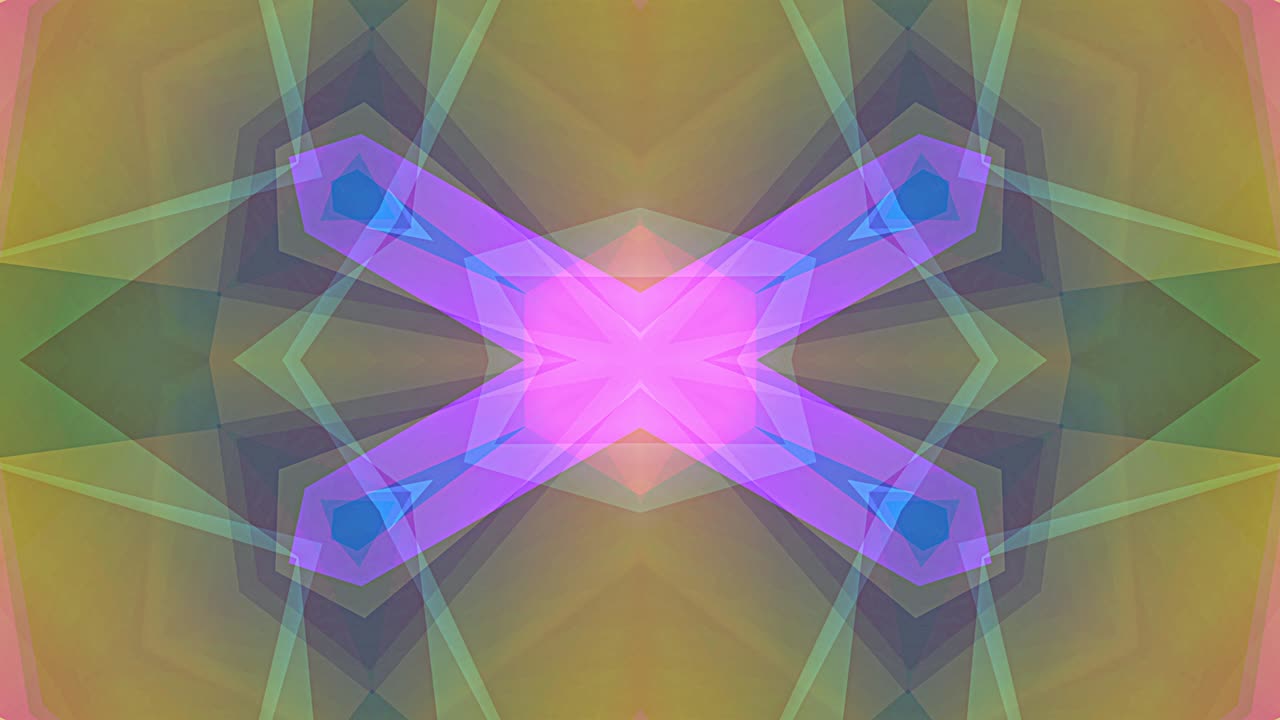 color arco iris brillante mandala caleidoscopio ilusiones ópticas transformaciones de fondo. 4k 3d bucle sin costuras diseño de movimiento psicodélico. hermoso adorno brillante para el título, bucles de dj vj, espectáculos escénicos.