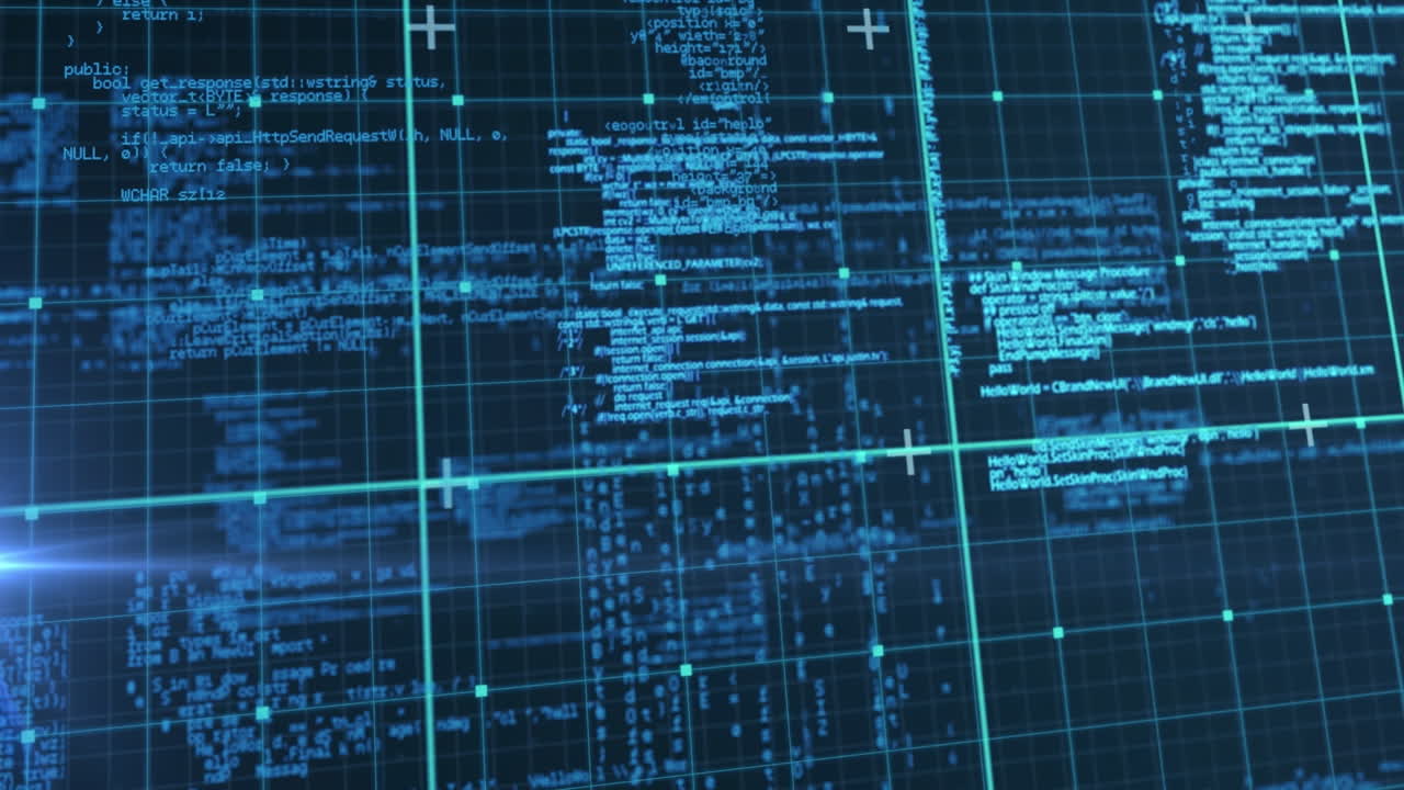 Animation of data processing over grid