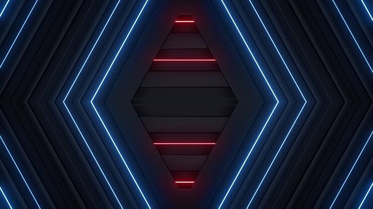 fondo de neón geométrico abstracto