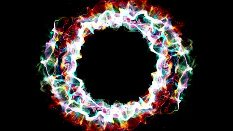 las partículas mágicas anillo fondo abstracto, animación, renderización, bucle