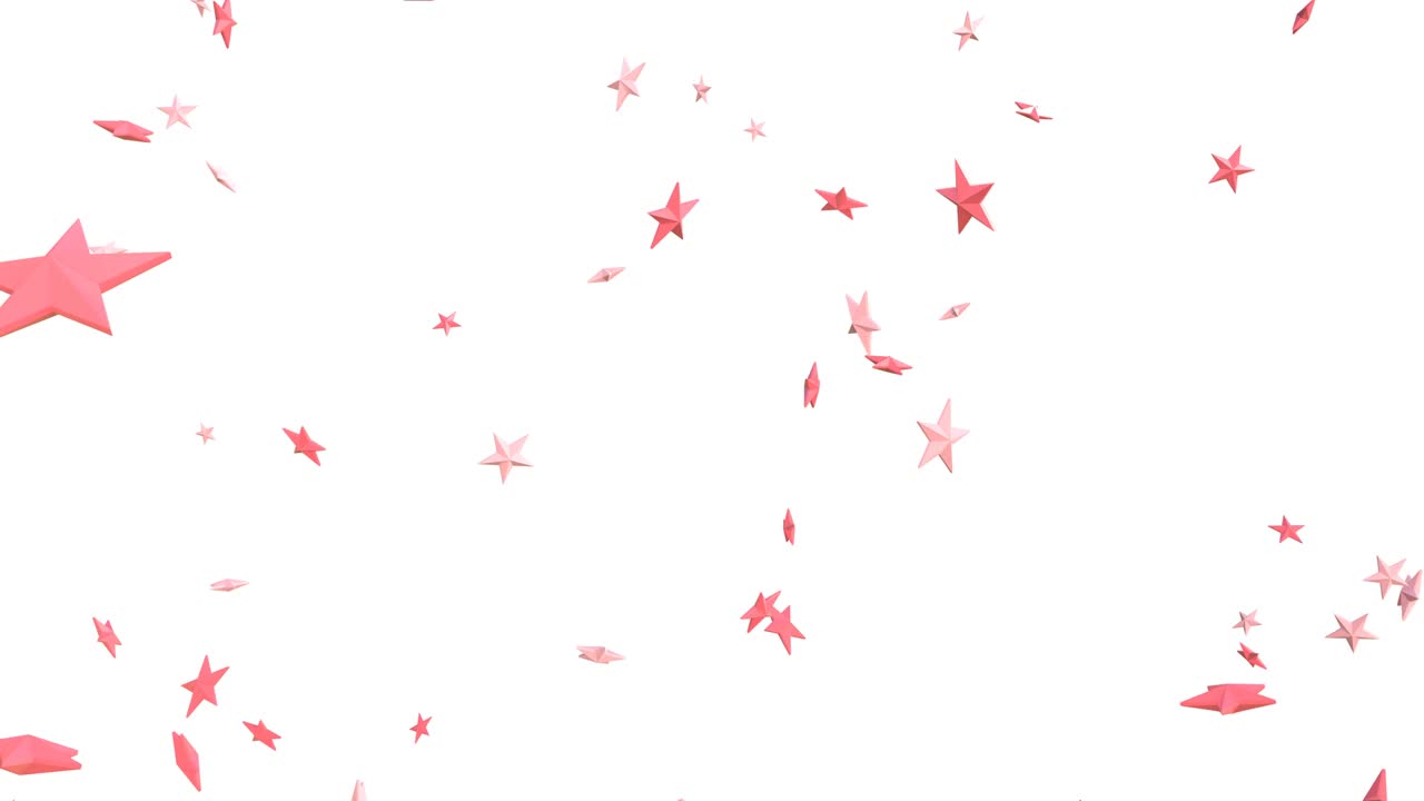 색 바탕에 분홍색 별 모양의 콘페티.
