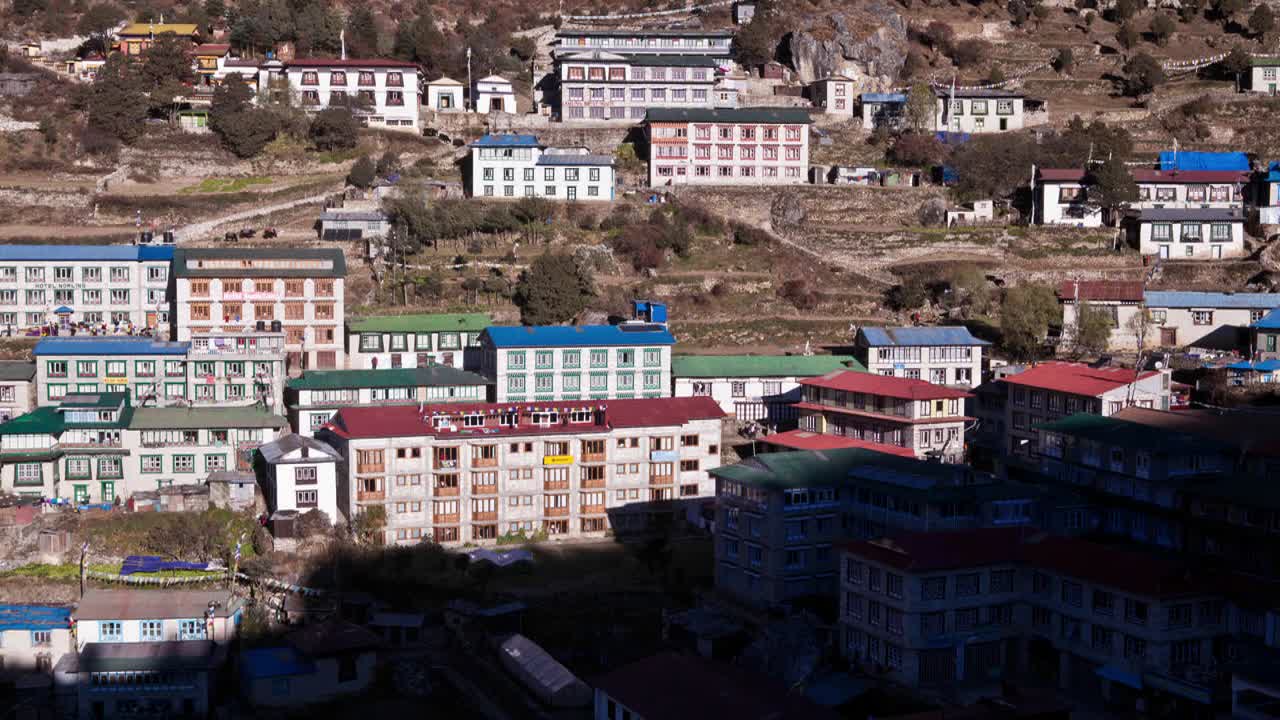aconcagua time lapse carreras de nubes en el campamento con escaladores