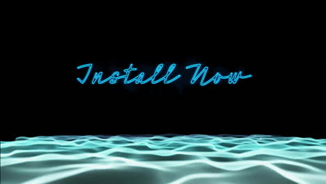 animation of install now text over green spots