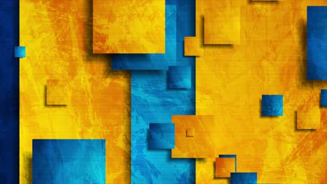 fondo de movimiento grunge azul y naranja vibrante con cuadrados
