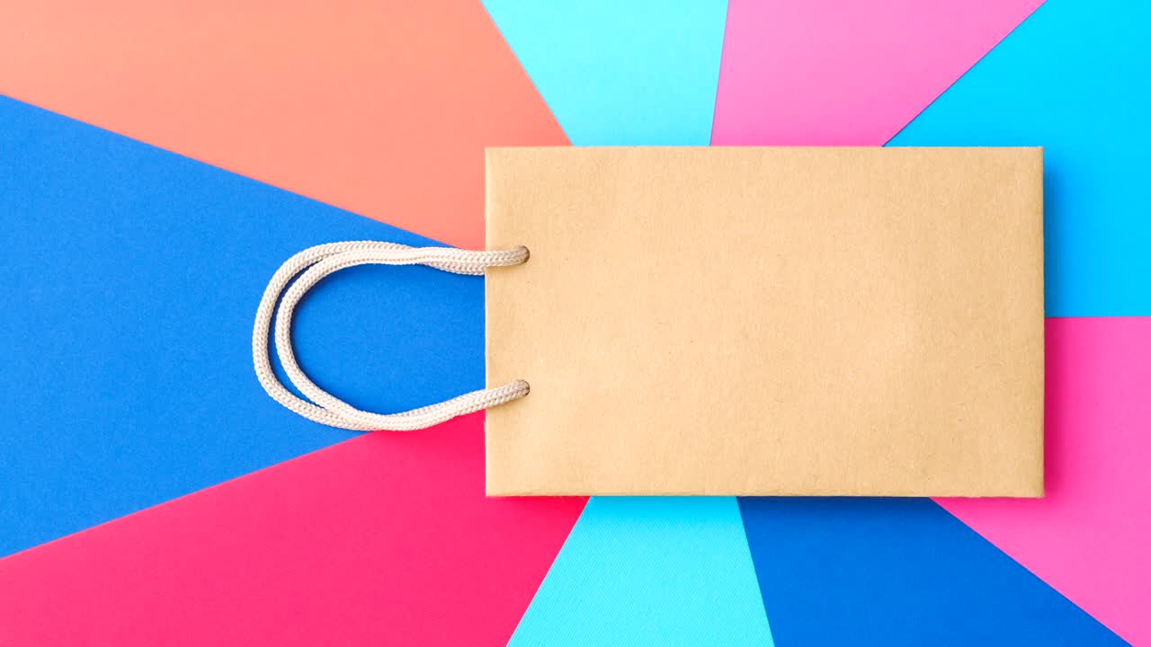 maqueta de la marca de la bolsa de papel de venta de compras del viernes negro