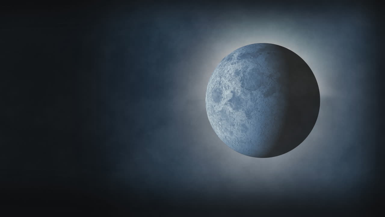 Lua e nuvens de fumaça