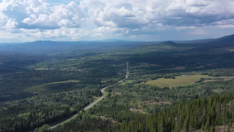 soaring above serenity: drone journey over the wilderness surrounding highway 16, smithers, bc