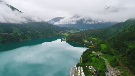 lovatnet lake beautiful nature norway.