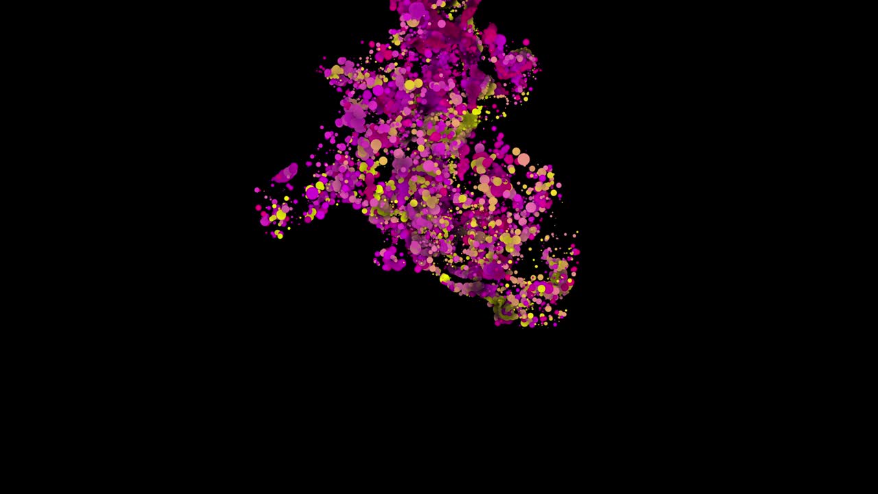 Fluid simulation background with big drop circular