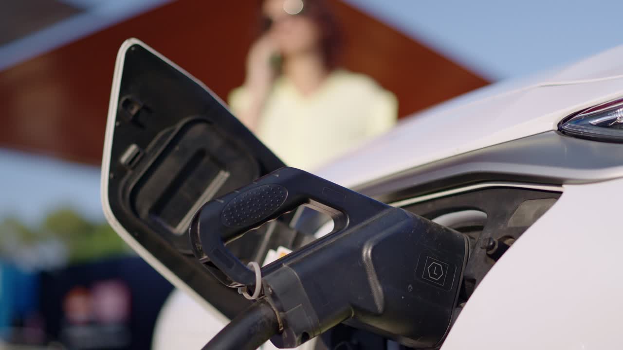 cargando un coche eléctrico