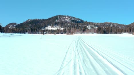 extreme snowscape in rural landscape during winter season