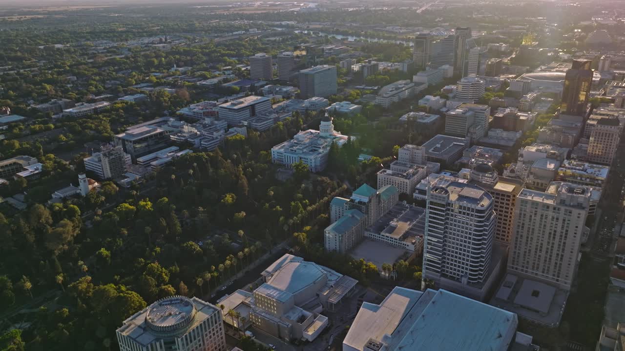 Aerial View of Sacramento Downtown