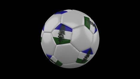 cascadia flag on ball rotates on alpha transparency, loop