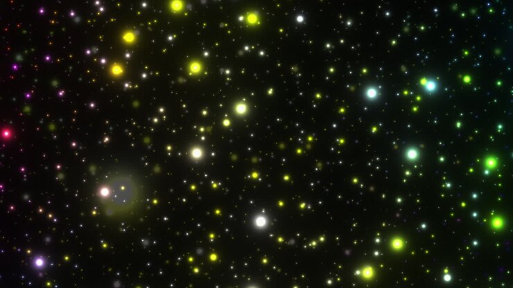 Colorful Starry Night Sky Background