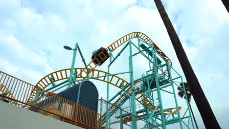 rollercoaster in an amusement park in santa cruz