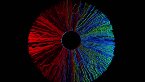 renderizado en 3d del ojo humano que forma el iris