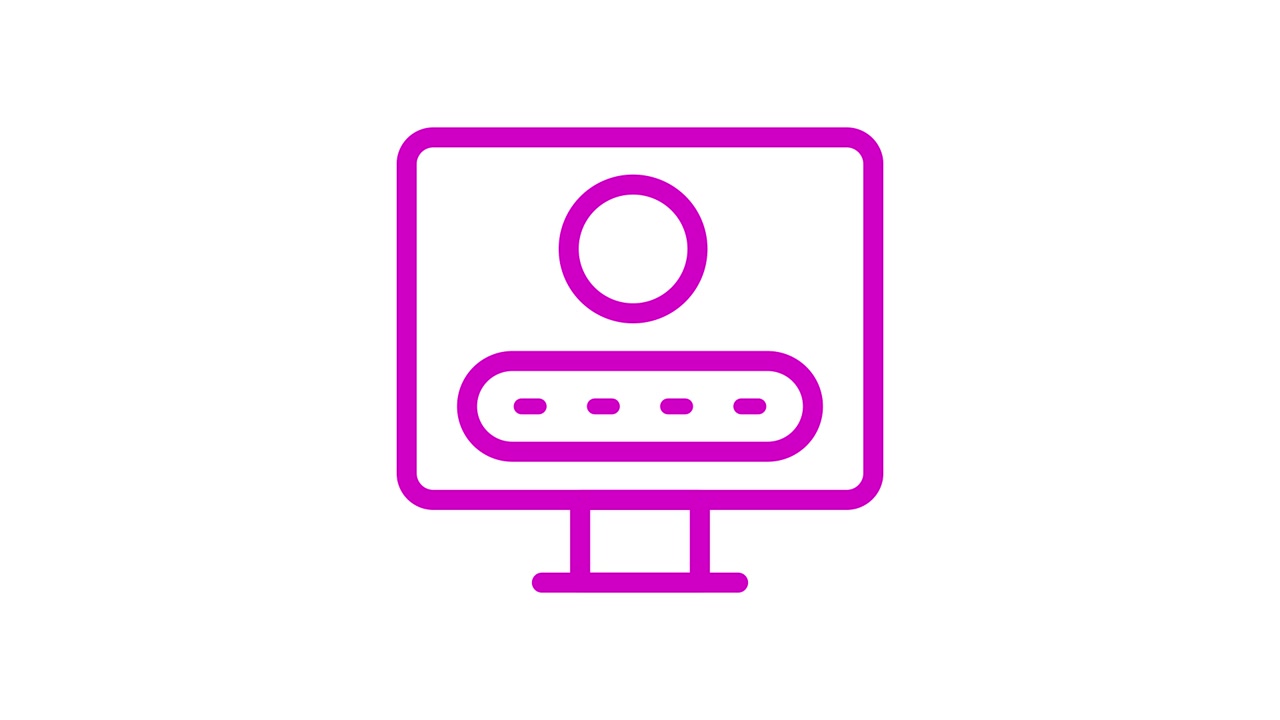 Animated Login Screen Icon with Typing Password