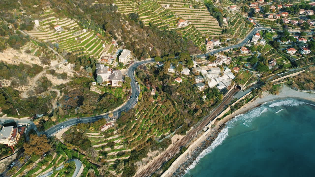 해안의 테라스 언덕, 공중에서 볼 수 있는 모습