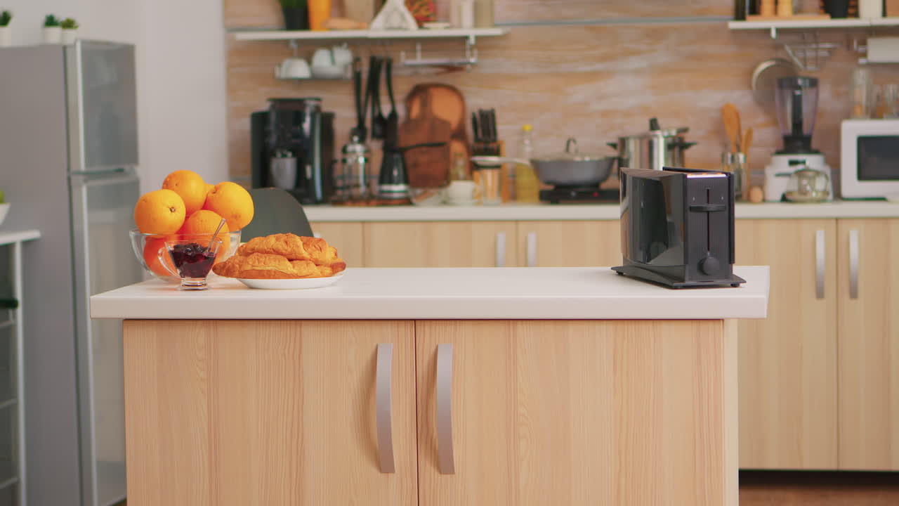 cocina moderna con nadie en ella