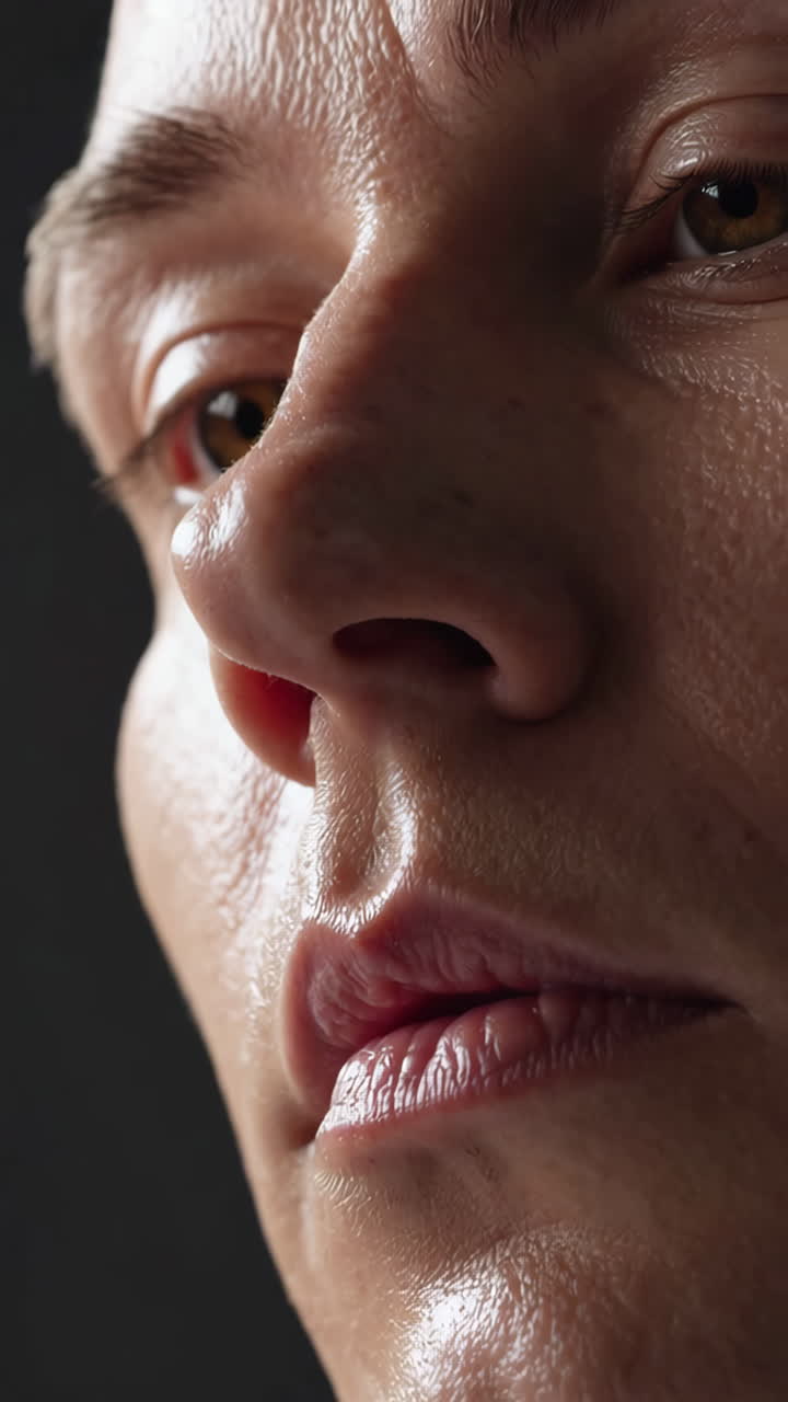 Close-up portrait of a person's face