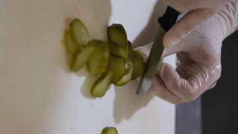 adding the crunch: fresh pickle prep for burgers