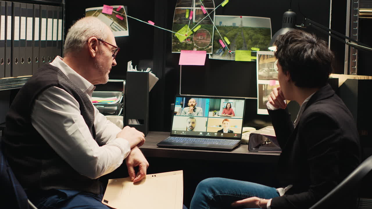 Detectives in video conference