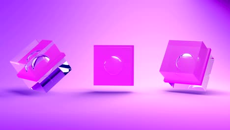 abstract 3d rendering with cubes, animated background with moving geometric shapes.  seamless 4k video.