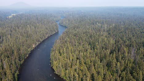the picturesque murtle river flowing through wells gray provincial park in british columbia, canada