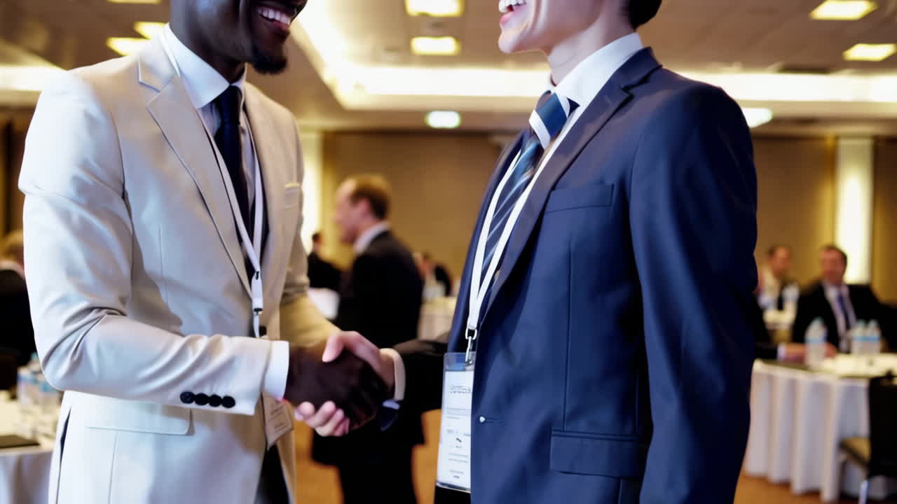 Businesspeople Handshake at a Conference