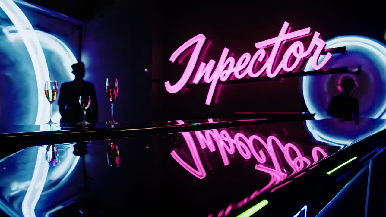 네온 분홍색 검사 바