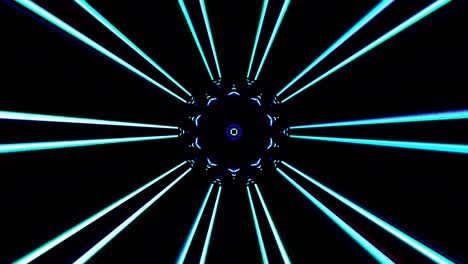 bright abstract light governing full color, kaleidoscope, black background