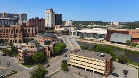 Vista-Aérea-Del-Centro-De-Rochester-Minnesota