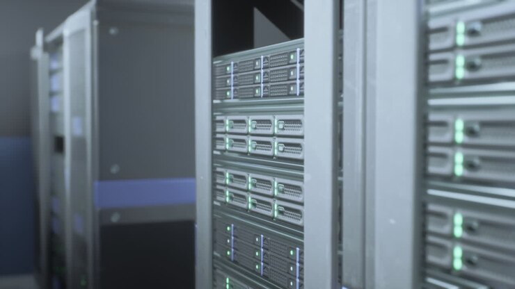 Server rack in a data center