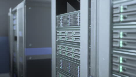 server rack in a data center