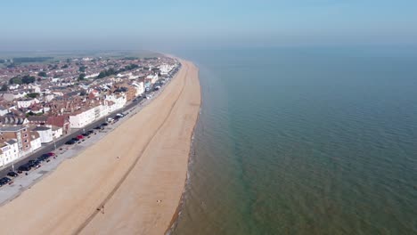 Antenne-Entlang-Der-Küste-Von-Deal-Beach-In-Kent