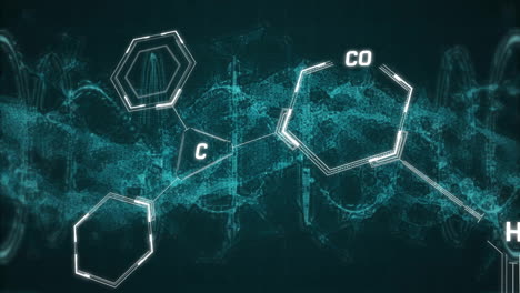 animation of dna strand and data processing