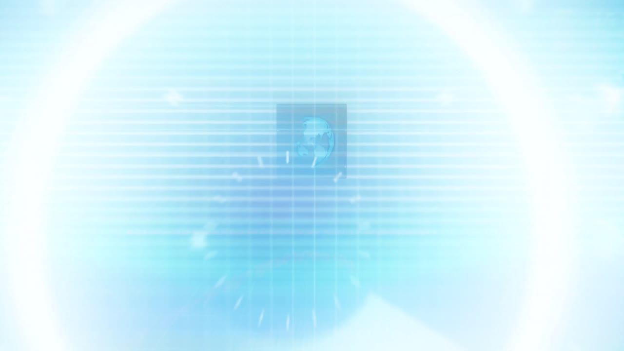 지구 회전의 애니메이션 , 스 ⁇  스캐닝 및 화면의 데이터 처리