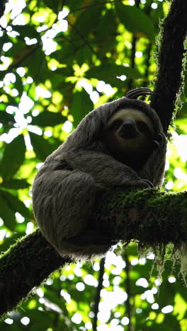 perezoso en un árbol