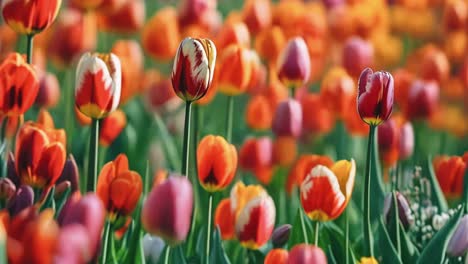 colorful tulip field