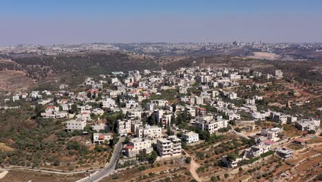 palestinian village beit surik with jerusalem city in background