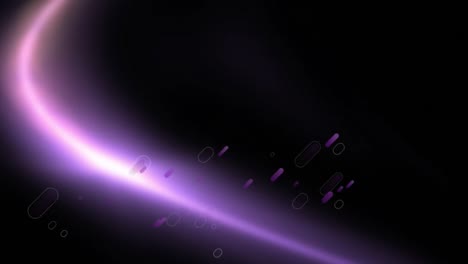 Purple-trails-and-bow-on-black-background